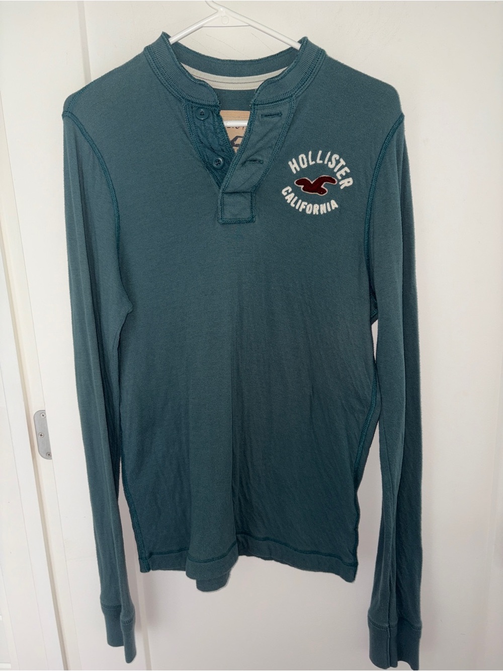 vintage Y2K Hollister henley shirt men's sz M EUC
